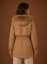 Women's Parka Jacket - Faux Fur Hooded Winter Coat | Areleon