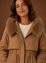 Women's Parka Jacket - Faux Fur Hooded Winter Coat | Areleon