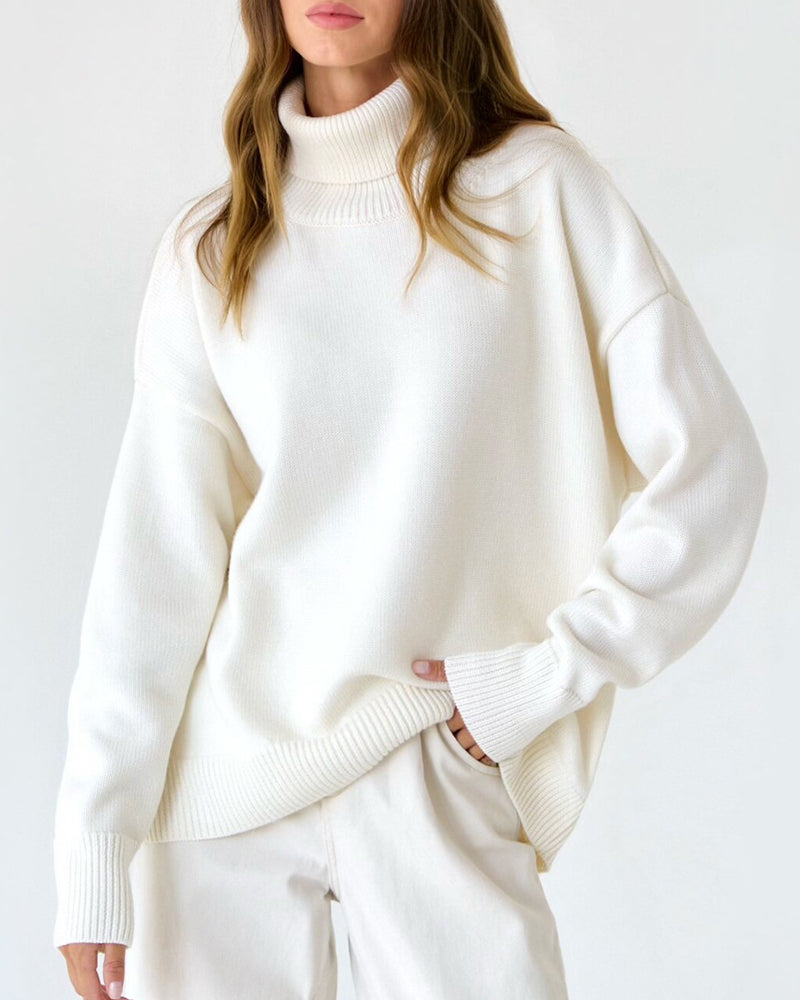 Claudia Oversize High-Neck Casual Sweater