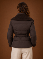 Women's Puffer Jacket - Belted Winter Coat | Areleon