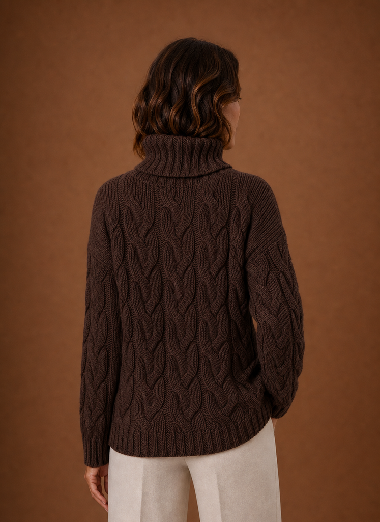 Women's Cable Knit Sweater - Pullover Knitwear | Areleon