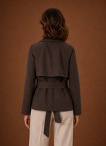 Women's Trench Coat - Belted Waist Casual Jacket | Areleon