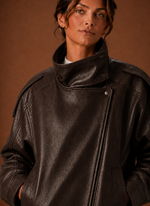 Women's Casual Jacket - Funnel Neck Collar Jacket | Areleon