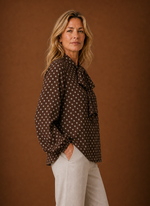 Women's Polka Dot Blouse - Long Sleeve Top | Areleon
