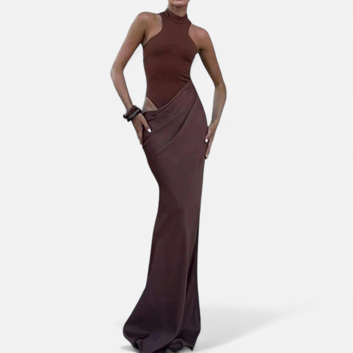 Kerstin Cut-Out Halter Maxi Dress