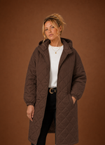Women's Long Quilted Hooded Winter Coat | Areleon