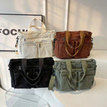 Nora Corduroy Tote Bag with Multiple Zip Pockets
