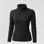 Cranbourne Funnel Neck Thermal Top in black, product shot
