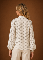Women's Polka Dot Blouse - Long Sleeve Top | Areleon