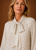 Women's Polka Dot Blouse - Long Sleeve Top | Areleon