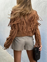 Natalie Fringe Faux Suede Jacket