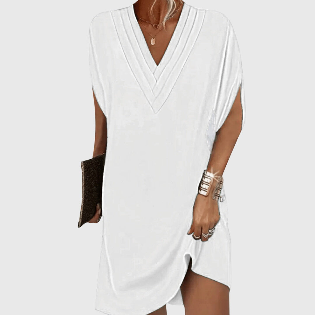 Nicole V-Neck Relaxed Mini Dress