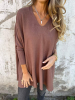 Annika Relaxed Fit V-Neck Sweater