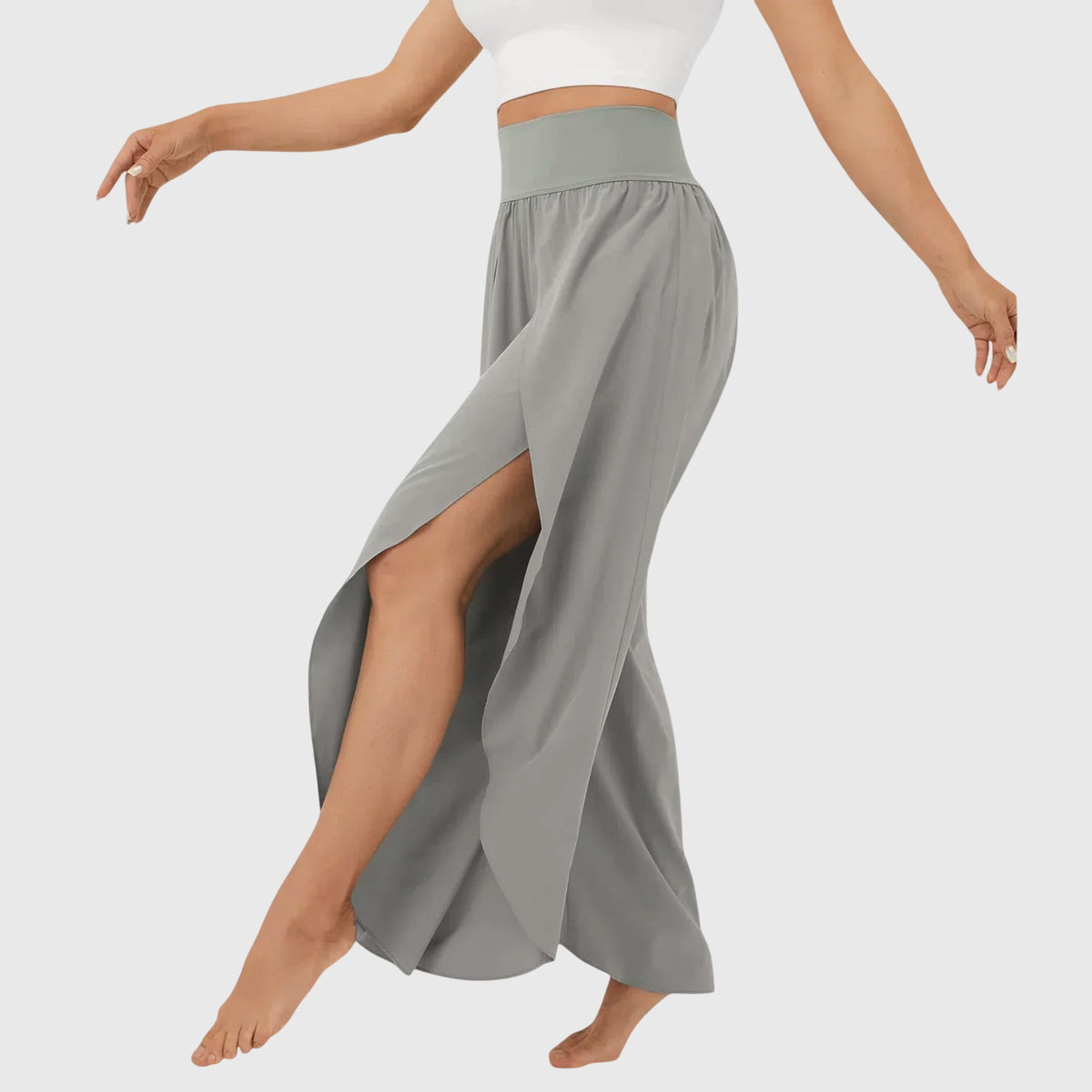 Magdalena Wide-Leg Boho Slit Pants