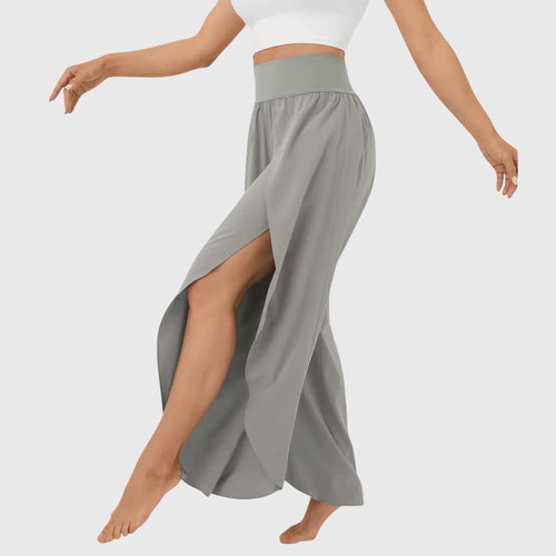 Magdalena Wide-Leg Boho Slit Pants