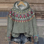 Carolin Patterned Winter Knit Hoodie