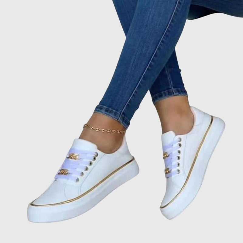 Anna Casual Velvet Lace-Up Sneakers