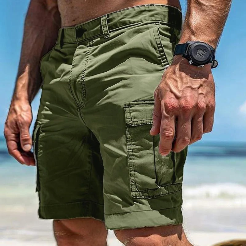 Fabian Straight-Fit Cargo Shorts with Side Pockets