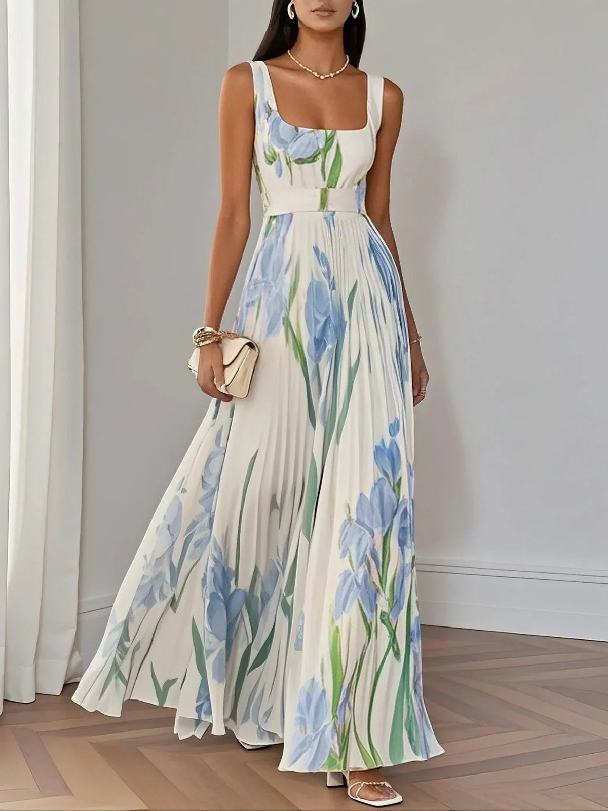 Brooklyn | Women’s Boho Floral Flowing A Line Dress
