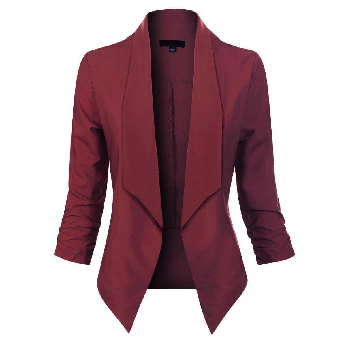 Susanne Open-Front Long-Sleeve Blazer