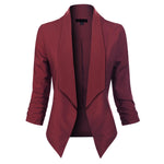 Susanne Open-Front Long-Sleeve Blazer
