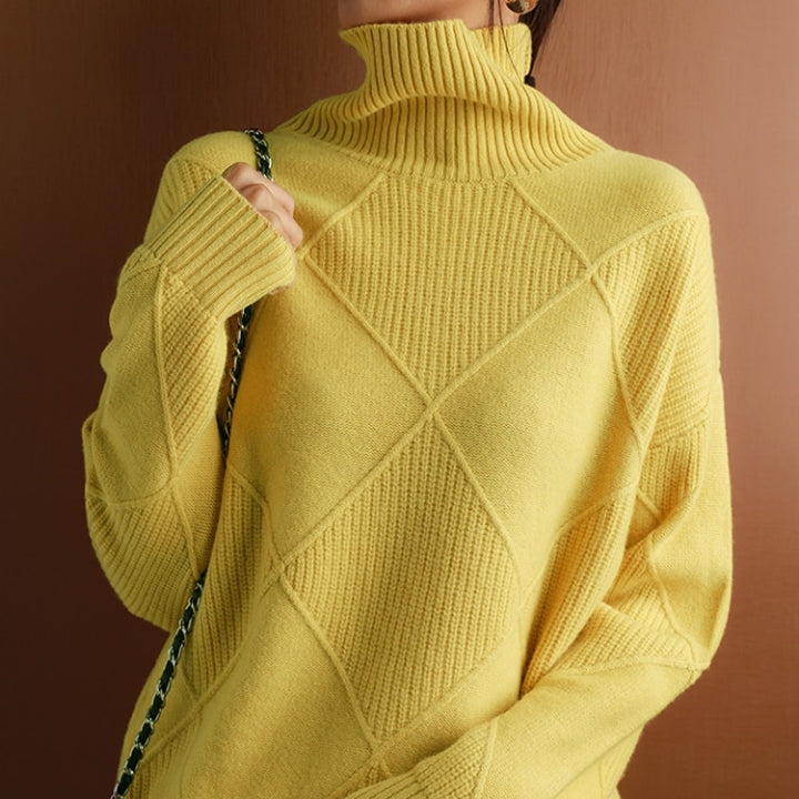 Natalie Cozy Cable Knit Turtleneck Sweater