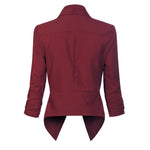 Susanne Open-Front Long-Sleeve Blazer