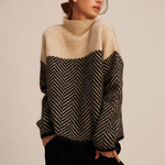 Michaela Relaxed High-Neck Knit Sweater