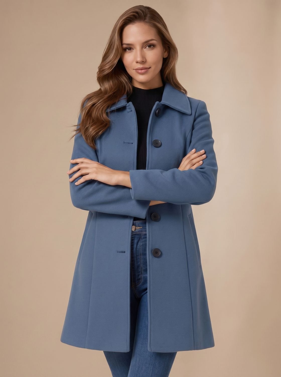 Marie A-Line Button Winter Coat