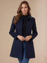 Marie A-Line Button Winter Coat