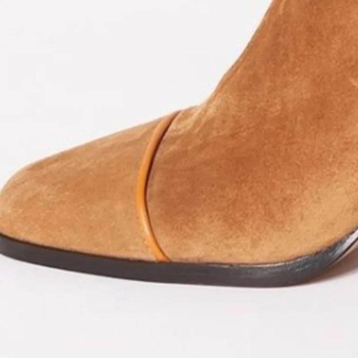 Lena Suede Block Heel Ankle Boots with Leopard-Print Cap Toe