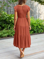 Johanna Tummy Control Tiered Midi Dress