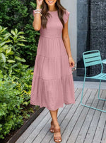 Johanna Tummy Control Tiered Midi Dress