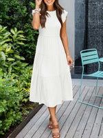 Johanna Tummy Control Tiered Midi Dress