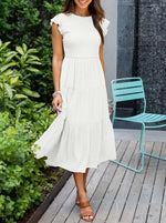 Johanna Tummy Control Tiered Midi Dress