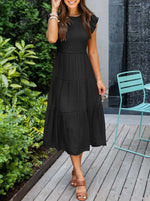 Johanna Tummy Control Tiered Midi Dress