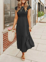 Johanna Tummy Control Tiered Midi Dress