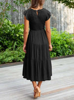 Johanna Tummy Control Tiered Midi Dress
