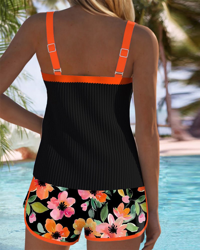 Amelie Tummy Control Floral Tankini Set