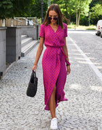Marlene Floral Cotton Wrap Midi Dress