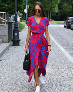 Marlene Floral Cotton Wrap Midi Dress