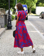 Marlene Floral Cotton Wrap Midi Dress