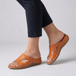 Elisabeth Cut-Out Flat Mule Sandals