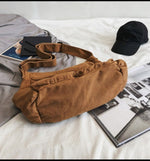 Elfriede Oversized Canvas Messenger Tote