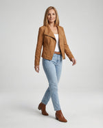 Nora Faux Suede Biker Jacket