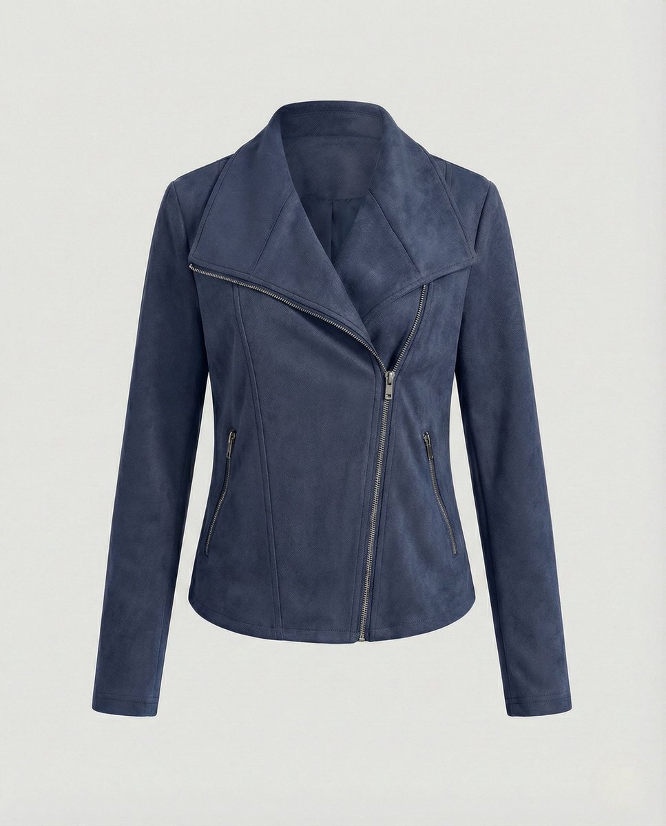 Nora Faux Suede Biker Jacket