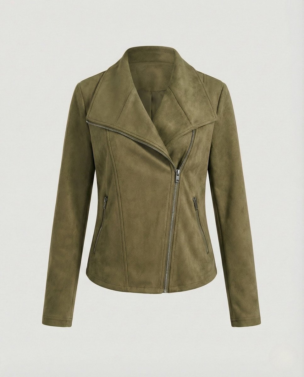 Nora Faux Suede Biker Jacket