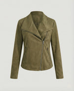 Nora Faux Suede Biker Jacket