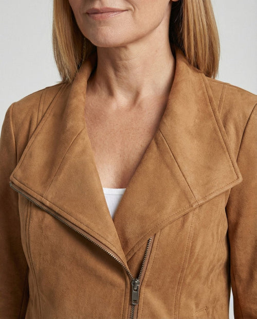 Nora Faux Suede Biker Jacket