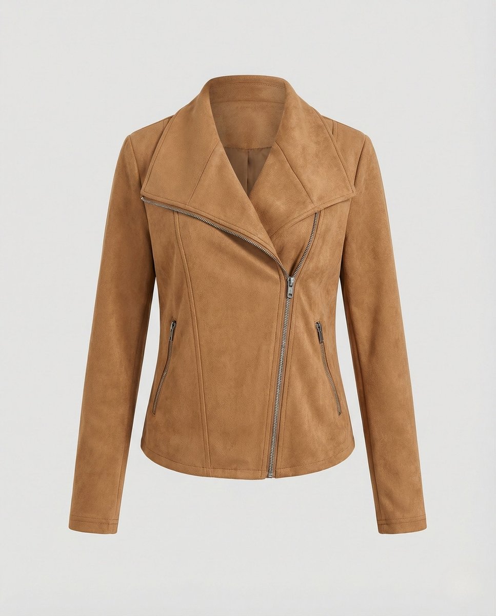 Nora Faux Suede Biker Jacket